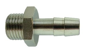 Hosetail Parallel Male to Hose - Nickel Plated HTP187M