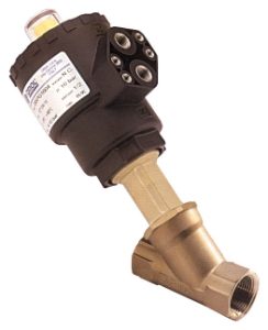 ZEUS Angle Seat Valve - Bronze Body with flow from above the seat J9CPG1403