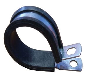 15mm P-Clips - Mild Steel, Rubber Lined PC005